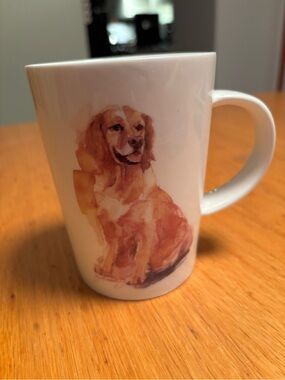 Hallmark Mug Dog Golden Retriever Ceramic Watercolor by artist John Keeling